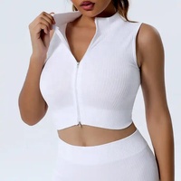 Conjunto de Yoga Acanalado de 6 Piezas para Mujer, Tallas Grandes, 2023, con Cinturón, Logotipo Personalizado, Ropa Deportiva, Jogger, Ropa Deportiva sin Costuras para Gimnasio