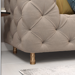 Pieds de canapé modernes en aluminium robuste, pieds de meuble ronds en métal, finition or soyeux ou noir soyeux, supports de canapé, quincaillerie de mobilier, 3 pouces, 4 pouces - Product Image 1
