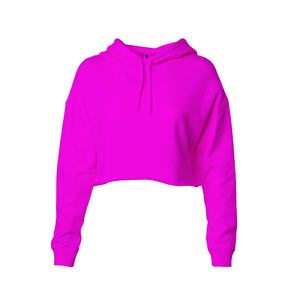 2020 New Arrival <b>Black</b> 100% Cotton Hoodie <b>Crop</b> <b>Top</b> Women <b>Long</b> <b>Sleeve</b> <b>Crop</b> - Product Image 1