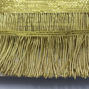 Direct usine BEHRAM INTERNATIONAL Rouleaux de franges en or métallisé à bas MOQ pour bordures, pompons, vêtements et vêtements liturgiques - Product Image 6