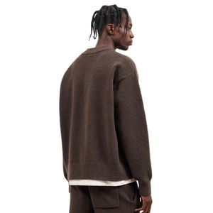 Suéter de Punto Acanalado Marrón Elegante para Hombre y Mujer, Cuello Redondo, Cálido, Suave, de Primera Calidad, Cómodo y a la Moda para el Invierno - Product Image 5