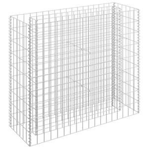 Jardinera Elevada Gabion de Acero Galvanizado Plateado, 35.4x11.8x35.4 Pulgadas, Macetas y Jardineras - Product Image 2