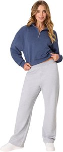 Navy Blue Half <b>Zip</b> Pullover <b>Sweatshirt</b> <b>Women</b> Long Sleeve Casual Fleece <b>Quarter</b> <b>Zip</b> Stand Collar Top - Product Image 2