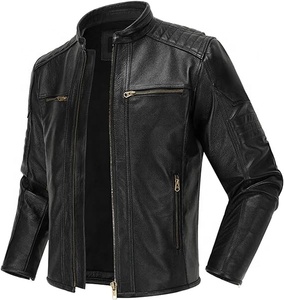 <b>Top</b> Selling Men's Stylish Genuine Leather Streetwear Jacket Sherpa Lining <b>Fur</b> Trim-Multiple Colors Available Best Selling Price - Product Image 2