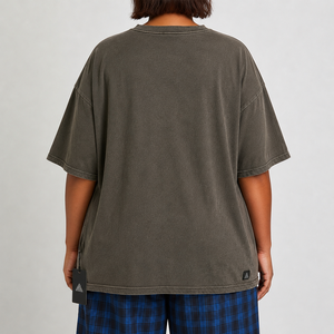 Camisetas de algodón 100% para mujer, estilo color block, ropa casual de verano, 220g, manga corta, cuello redondo, apliques ecológicos, secado rápido, venta al por mayor - Product Image 2