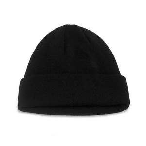 Gorros de invierno unisex al por mayor, con logotipo personalizado, de acrílico acanalado, gruesos, cálidos, para senderismo, de color sólido, tejidos, verticales. - Product Image 3
