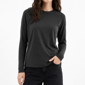 White <b>Long</b> <b>Sleeve</b> Knitted T-Shirt O-Neck Slim Fit Casual Solid Color <b>Top</b> - Product Image 4