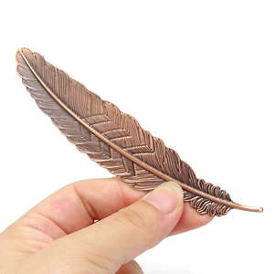 Nuevos Marcadores de Libros de Metal con Diseño de Hoja y Pluma, de Moda y Alta Demanda, en Oferta - Product Image 5