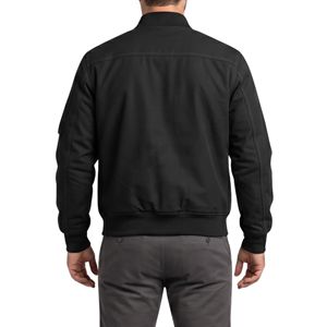 Zippered Sleeve Pocket Chest Flap Black Bomber <b>Jacket</b> Utility <b>Flight</b> Apparel Breathable Polyester Bomber <b>Jackets</b> - Product Image 2