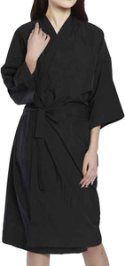 Bata de peluquería personalizable al por mayor, bata de esteticista, bata de SPA, bata de salón de belleza, bata de cliente con logo personalizado, kimono, bata de barbero - Product Image 3