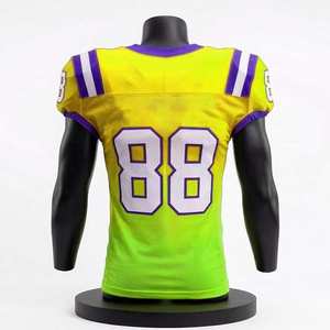 Jersey de Fútbol Americano Personalizado de Alta Calidad, Estilo Moderno, Manga Corta, Impreso, Hecho de Poliéster, Corte Regular, Panel Liso, para Práctica - Product Image 4