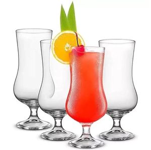 Juego de 4 vasos de cristal para cóctel Pina Colada, vasos de 405 ml para bebidas, cervezas, bebidas frías, jugos, batidos, regalos - Product Image 6