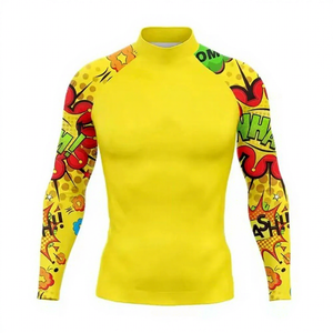 OEM ODM Custom Logo Sublimated for Swimming Beach with <b>Long</b> <b>Sleeves</b> Printed Men's Rash Guard <b>Long</b> <b>Sleeve</b> <b>Compression</b> <b>Shirts</b> 2026 - Product Image 5