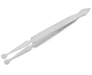 Labret Stem Holding Tweezers <b>Clamp</b> Forceps 4.7'' Professional Stainless Steel Lip Ring Holder Tool - Product Image 1