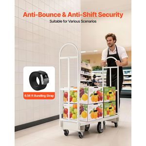 Carrello Industriale a Sei Ruote U Boat con Capacità di Carico di 900 kg, Piattaforma in Acciaio Resistente, Carrello Manuale per Fattoria, Nuovo - Product Image 5