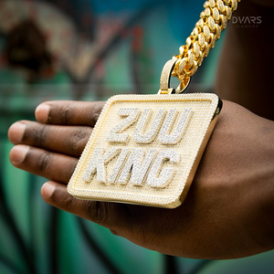 Pendentif Lettre Personnalisée Hip-Hop en Argent 925, Moissanite VVS de Luxe, Bijou Rapper Prénom Personnalisé Plaqué Rhodium - Product Image 2