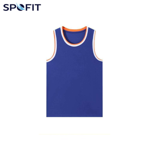 SPOFIT Camiseta de baloncesto de malla amarilla sin mangas, cuello redondo, unisex, transpirable, de secado rápido, ropa deportiva para adultos - Product Image 4
