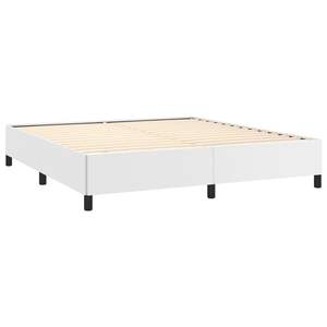 Base de Cama King Size Tapizada en Cuero Sintético Blanco, Madera Sintética con Base de Contrachapado, Tapicería de Cama Duradera y Elegante - Product Image 4