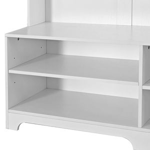 Appendiabiti con panca per scarpe e ripiani a muro Hall albero con pannello per ingresso corridoi e camere da letto - Product Image 5