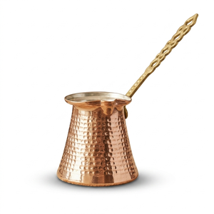 Cafetera Turca de Cobre Martillado Premium al por Mayor - Ibrik Tradicional Hecho a Mano para Cafetería - Personalización de Marca y Pedidos al por Mayor - Product Image 1