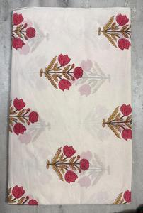 Tela estampada a mano de Jaipur, tela de algodón estampada a mano, tela india hecha a mano para vestidos, proveedor mayorista de tela de algodón. - Product Image 3