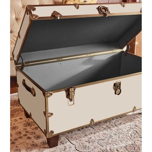 Classic Wooden Storage Trunk <b>Box</b> with Lid Rectangular Design 80x65x38cm Multifunctional for <b>Clothes</b> Shoes Books and Travel - Product Image 3