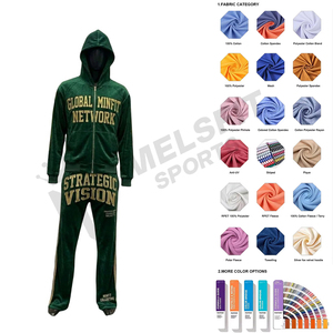 Ensemble de survêtement personnalisé pour homme avec fermeture éclair, style streetwear moderne, tissu respirant, tenue de jogging et d'entraînement - Product Image 5