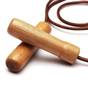 Corde à sauter Geo Brother Company GB-57 avec poignée en bois, 3 m, légère, moins de 1 kg, durable, unisexe, pour la maison/la salle de sport/usage commercial - Product Image 2