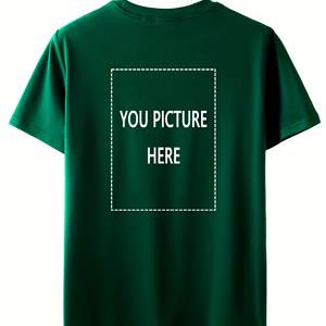 T-shirts décontractés JX personnalisés en coton 100 % biologique 220g, vierges, avec option d'ajout de texte, pour hommes et femmes - Product Image 3