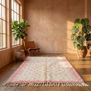 Tapis Beni Ourain marocain en laine berbère noué à la main, tapis géométrique bohème fait main, taille personnalisée, vente en gros - Product Image 2