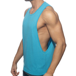 Débardeur de sport tricoté de haute qualité, coupe ajustée, extensible et très élastique, avec motifs à empiècements, pour entraînement et musculation - Product Image 2