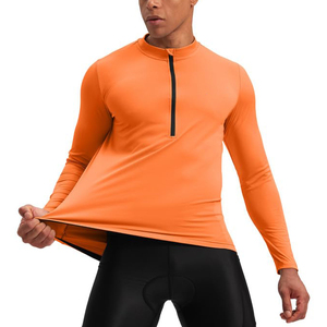 High Elasticity Mens Cycling Jersey Slim Fit <b>Road</b> Bike Shirt Comfortable Stretch Fabric Biking Apparel Professional Export Grade - Product Image 1