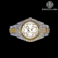 Reloj de Diamantes Mossinate de Acero Inoxidable de Alta Calidad con Movimiento de Cuarzo, Diseño Resistente al Agua y Estilo Unisex Moderno