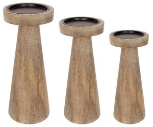 Portavelas de madera único, diseño artístico hecho a mano para decoración moderna del hogar y uso en ocasiones especiales. - Product Image 1