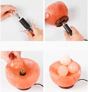 Cuencos de Sal del Himalaya Redondos Decorativos con Forma de Roca y Trozos Naturales, Lámpara de Cuenco de Sal, Venta al por Mayor 2026 - Product Image 5