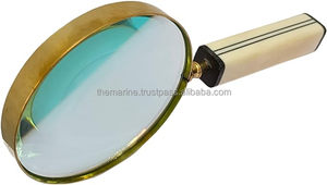 Lente de lupa de mano Vintage 10X, lupa de latón antiguo, impresión fina, inspección de lectura, moneda, decoración coleccionable, regalo - Product Image 5