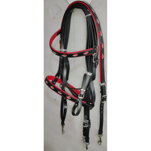 À VENDRE PVC SANGLE WESTERN HORSE BRIDLE AVEC LAITON RACCORD DE QUALITÉ LOURDE COULEUR ROUGE EN DOLLAR 15 CARTE DE CRÉDIT ACCEPTÉE - Product Image 3