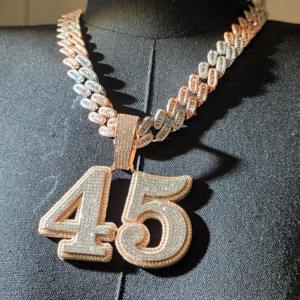 Colgante de Lujo de Moissanita en Plata y Oro, Corte Brillante, Joyería de Moda, Regalo para Uso Diario - Product Image 5