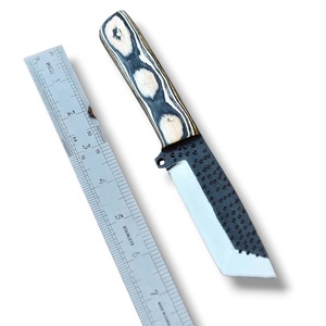 Cuchillo Tanto de Acero 1095 Nordic Forge con Funda, Hoja Entera, Cuchillo de Camping con Mango de Madera Pakka, Grado Industrial, OEM Personalizado - Product Image 3
