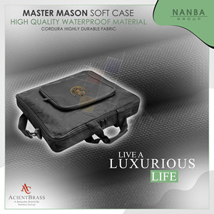 MM-WM Étui de transport de luxe léger et souple pour emblèmes de poche et tablier maçonnique, avec broderie Fille d'Isis, sac à bandoulière pour articles de regalia, haute qualité - Product Image 6