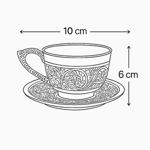 Metal <b>Cup</b> And <b>Saucer</b> Set With Premium Finish For Hotel Restaurant And Home Beverage Serving Handmade Tabletop Shiny Polished - Product Image 4