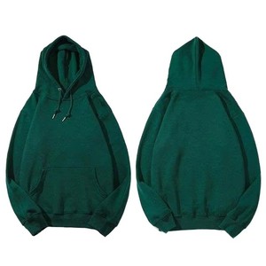 Sweat à capuche unisexe coupe ample en molleton 100% coton avec poche kangourou et cordon de serrage réglable, écologique, pour l'hiver - Product Image 1