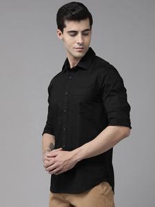 Camisas lisas de algodón 100% para hombre, camisas de manga larga abotonadas de secado rápido con soporte antiarrugas de talla grande, informales inteligentes para primavera ODM Single - Product Image 2