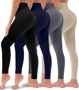 Leggings de yoga sans couture couleur bordeaux à séchage rapide pour femmes, 100% coton, taille haute, logo personnalisé, leggings pour femmes en vente - Product Image 3