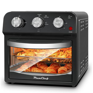 Horno de Pizza y Panadería de 1500W con Circulación de Aire de 360 Grados, Doble Puerta Francesa, Capacidad de 12.5 Cuartos, y Función de Freidora de Aire - Product Image 1