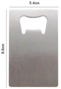 Abridor de Botellas Metálico Estilo Tarjeta, Herramienta de Barra Delgada para Bolsillo, Perfecto para Uso en el Hogar, Viajes y Fiestas, Abridor de Botellas Portátil - Product Image 5