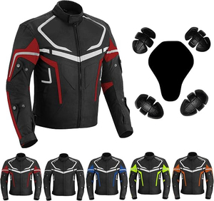 Chaqueta de Motocicleta para Hombre SAMROZ SPORTS, Impermeable, con Protección CE, para Motociclistas, Abrigo Protector para Hombre - Product Image 1