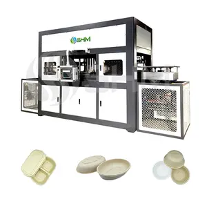 Shm Automatische Suikerrietpapierpulp-Vorm Serviesgoed Voor Machine-Uitrusting Voor Hete Verkopende Producten Van Bestekplantenvezels 2023