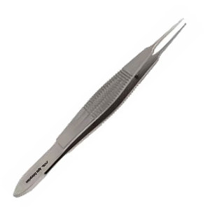 Pince à suture Castroviejo Premium 1x2 dents, 0,9 mm de large, 11,5 cm de longueur totale, instrument micro-chirurgical manuel à poignée ergonomique - Product Image 3