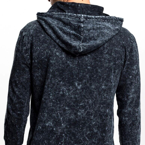 เสื้อฮู้ดดี้ผู้ชายแบบย้อมสีเอซิด แบรนด์ส่วนตัว ผ้าฝ้ายพรีเมียมเนื้อหนา พร้อมบริการ OEM ผลิตตามขนาด OEM ขายส่งจากโรงงาน - Product Image 6